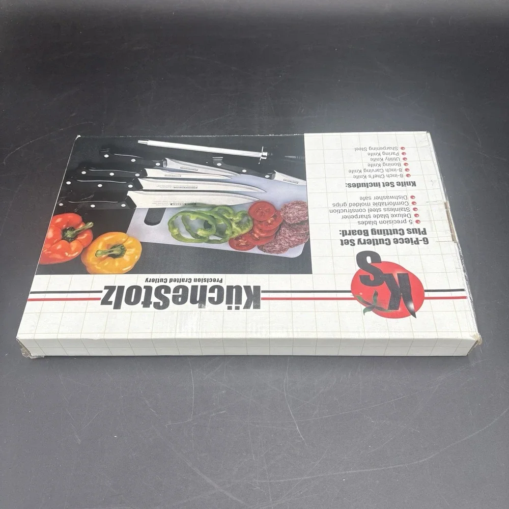 Kuchestolz 6 Piece Cutlery Set Plus Cutting Board NEW in Package